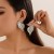 occidental style exaggerating Metal wind silver leaf ear stud wind Shells patternearrings retro earrings
