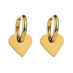 E retro wind butterfly love buckle lady stainless steel trend samll earrings