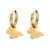 E retro wind butterfly love buckle lady stainless steel trend samll earrings
