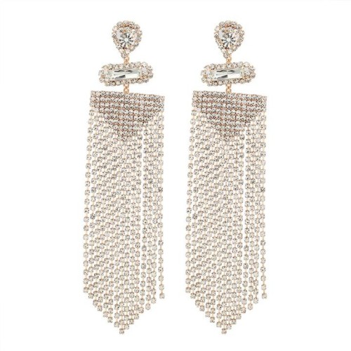  earrings super claw chain occidental style exaggerating tassel Earring woman trend banquet style super bride