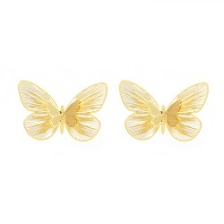 summer Alloy butterfly earrings occidental style Earring lady Metal hollow pat..