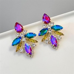 new fashion color Rhinestone retro big ear stud woman high Alloy earrings Earr..