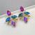 new fashion color Rhinestone retro big ear stud woman high Alloy earrings Earring