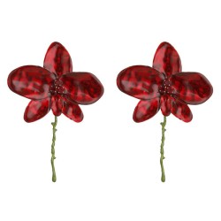 high flowers big ear stud woman occidental style fashion Alloy enamel flowers ..