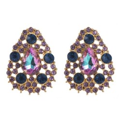 occidental style retro Alloy drop diamond earrings fully-jewelled fashion temp..