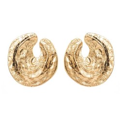 occidental style wind pattern Alloy earrings brief high all-Purpose silver hig..