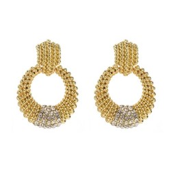 occidental style Round Alloy diamond earring samll exaggerating geometry highs..