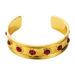 occidental style retro samll width surface pattern mosaic gem opening bangle f..