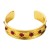 occidental style retro samll width surface pattern mosaic gem opening bangle fashion trend personality