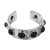 occidental style retro samll width surface pattern mosaic gem opening bangle fashion trend personality