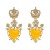 occidental style retro Alloy diamond love crown earringss silver samll Earring personality long style heart-shape