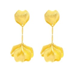 occidental style personality brief wind Earring retro Alloy petal pendant earr..