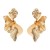 occidental style wind brief atmospheric earrings Irregular petal ear studs silver multilayer flowers Earring