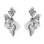occidental style wind brief atmospheric earrings Irregular petal ear studs silver multilayer flowers Earring
