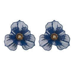 occidental style summer flowers earrings woman Alloy diamond multilayer ear st..