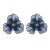 occidental style summer flowers earrings woman Alloy diamond multilayer ear stud temperament sweet high Earring