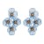  fashion summer flowers earrings multilayer temperament exaggerating hollow flowers diamond Earringearrings