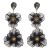 occidental style sweet multilayer flowers earrings woman diamond high earrings temperament long style banquet Ea