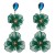 occidental style sweet multilayer flowers earrings woman diamond high earrings temperament long style banquet Ea