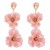 occidental style sweet multilayer flowers earrings woman diamond high earrings temperament long style banquet Ea