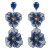 occidental style sweet multilayer flowers earrings woman diamond high earrings temperament long style banquet Ea