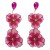 occidental style sweet multilayer flowers earrings woman diamond high earrings temperament long style banquet Ea