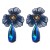 occidental style trend summer diamond flowers earrings personality exaggerating creative Colorful drop earring 