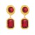 occidental style retro exaggerating square diamond earrings woman silver multilayer high fashion temperament Earr