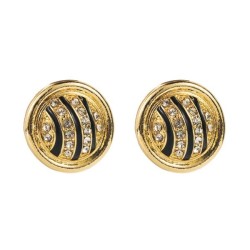 brief medium temperament square geometry Alloy diamond ear stud retro palace w..