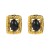 brief medium temperament square geometry Alloy diamond ear stud retro palace wind banquet ear stud