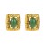 brief medium temperament square geometry Alloy diamond ear stud retro palace wind banquet ear stud