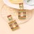  exaggerating fashion brilliant geometry diamond hollow square earring     trend Ladies banquet Earring