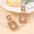  exaggerating fashion brilliant geometry diamond hollow square earring     trend Ladies banquet Earring