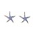  occidental style lady all-Purpose high ear stud   embed starfish fashion all-Purpose lady earrings