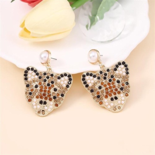 occidental style fashion brief personality fully-jewelled occidental style cartoon lovely cat Earring lady earr