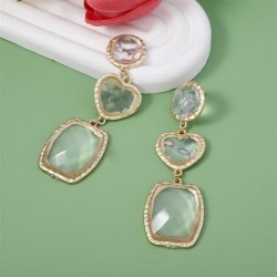  occidental style wind Irregular transparent multilayer geometry personality e..