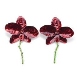 occidental style flowers enamel Alloy earrings temperament personality exagger..
