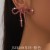  occidental style retro Rhinestone big bow necklace earrings set exaggerating te