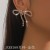  occidental style retro Rhinestone big bow necklace earrings set exaggerating te