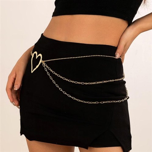 occidental styleins exaggerating big love chain woman personality Metal chain chainbodychain