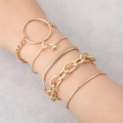 occidental style bangle  fashion rhinestone brief butterfly snake chain chain