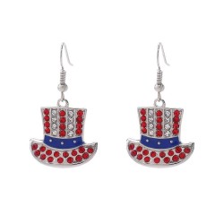E new dayU wings Five-pointed star enamel Alloy earring woman