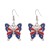 E new dayU wings Five-pointed star enamel Alloy earring woman