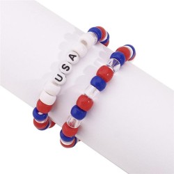 occidental style creative day Acrylic bracelet  briefU blue beads