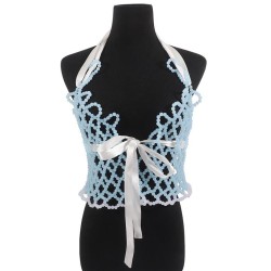  sweet exaggerating belt  summer fashion handmade weave Pearl chain