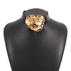 occidental style personality fashion Metal flowers necklace  temperament retro..