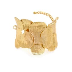  wind Metal surface petal bangle  occidental style exaggerating retro high bra..