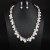   occidental style all-Purpose Pearl diamond clavicle short necklace earrings set bride