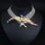   occidental style exaggerating retro fashion multilayer fully-jewelled necklace samll temperament chain woma