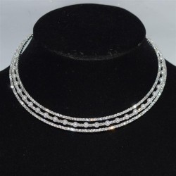 luxurious brief Pearl necklace multilayer Rhinestone bride Pearl Collar clavic..